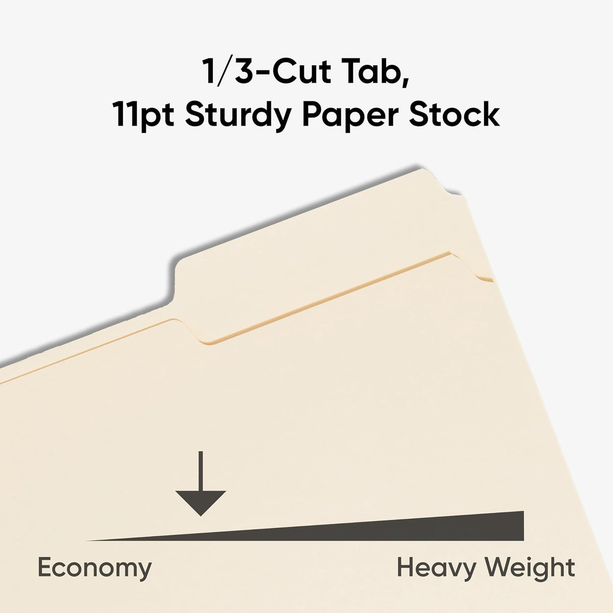 Smead File Folders Letter Sized, 1/3-Cut Tab, Assorted Positions, Letter Size Manila Folders, 100 Per Box (10330)