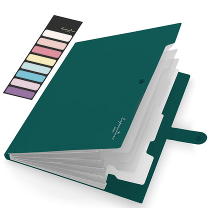 Sooez Accordion File Organizer 8 Pocket, Expanding File Folder with Labels