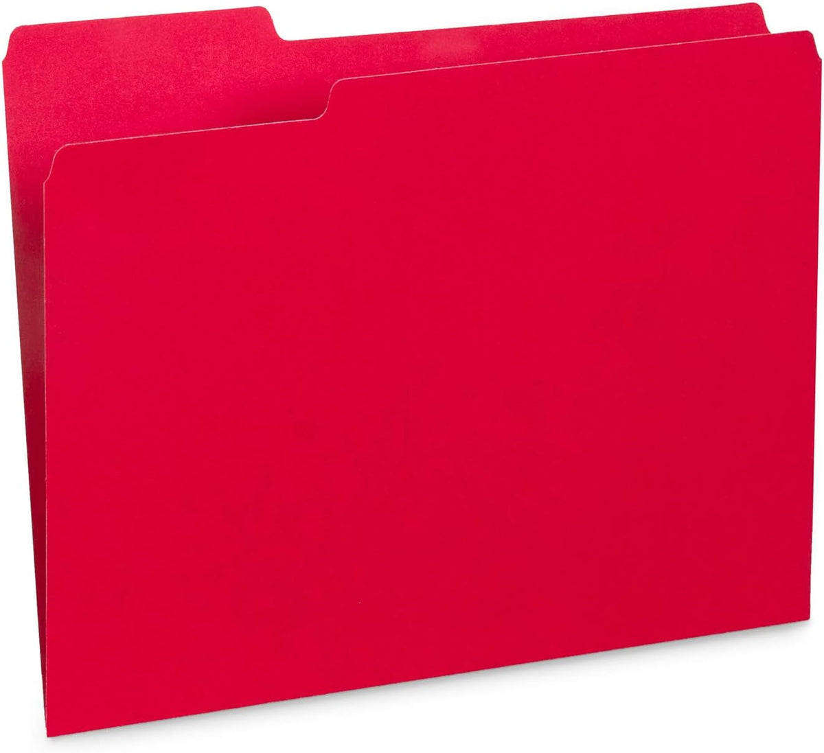 Blue Summit Supplies 100 File Folders, Letter Size, 1/3 Cut Tab, Red