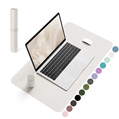 YSAGi Non-Slip Leather Desk Pad, Waterproof Laptop Computer Desk Keyboard Mat, Table Protector Blotter Mat, Large Mouse Pad for Office/Work/Home/Decor(Dark Brown, 31.5" x 15.7")