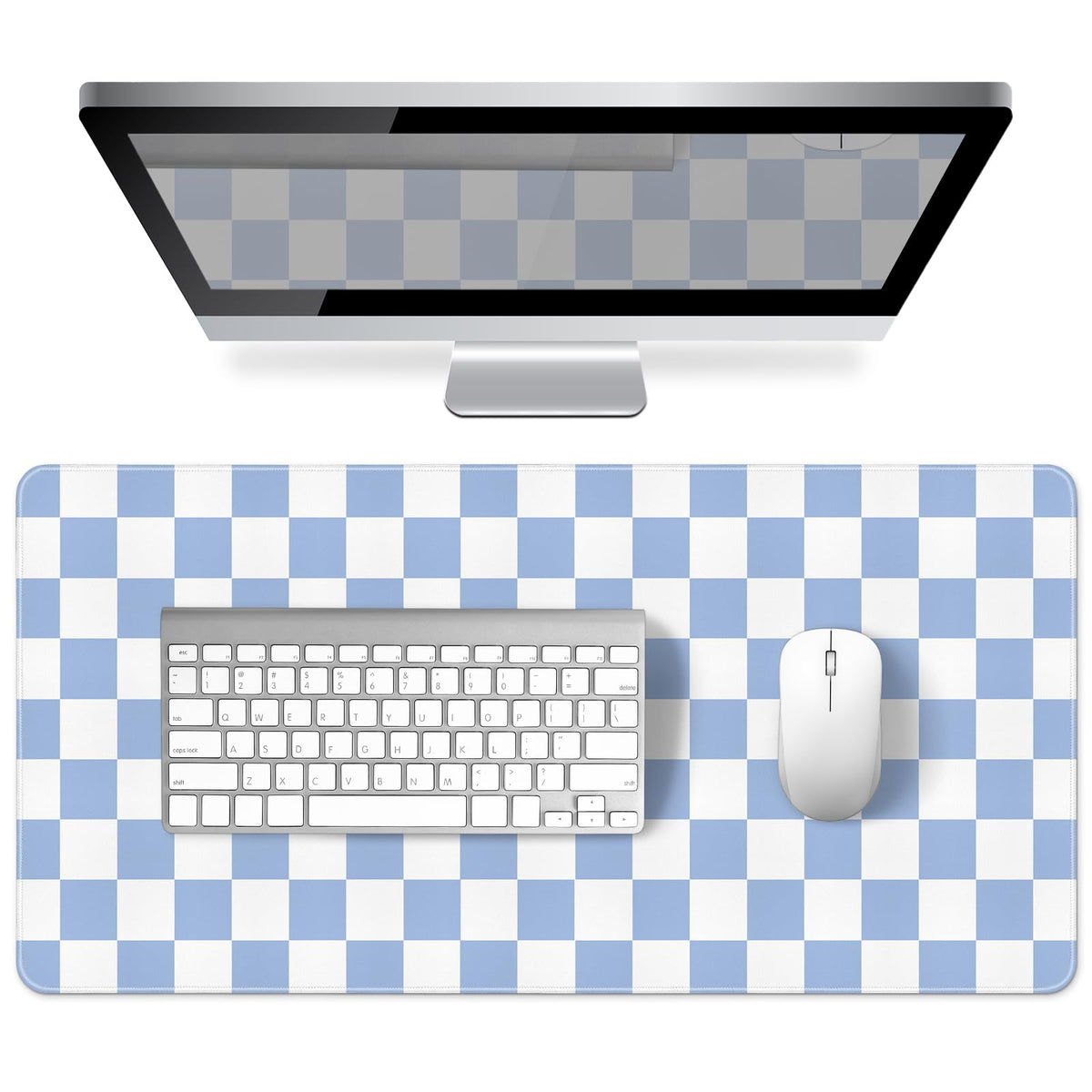Green Striped Desk Mat Large Mouse Pad Cute Desk Pad Keyboard Computer Mat