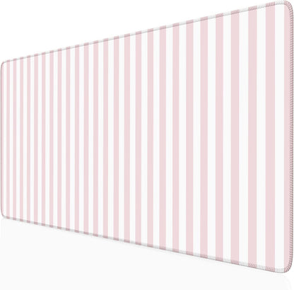 Checkered Desk Mat Cute Pink Pastel XXL Large Mouse Pad Aesthetic Boho Desk Pad with Stitched Edges, Office Decor Keyboard Pad Mouse Mat for Computer