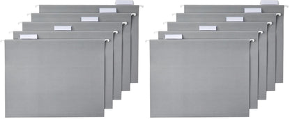 Amazon Basics Hanging File Folders with Adjustable Tabs for Document Organization, Letter Size, 8.5x11 inches, Black, 25-Pack