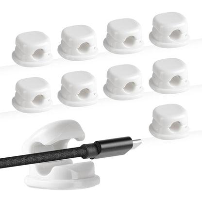 7mm Spring Cable Holder Clips, 9 Pack Desk Cord Organizer, Black