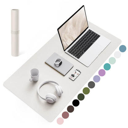 YSAGi Non-Slip Leather Desk Pad, Waterproof Laptop Computer Desk Keyboard Mat, Table Protector Blotter Mat, Large Mouse Pad for Office/Work/Home/Decor(Dark Brown, 31.5" x 15.7")