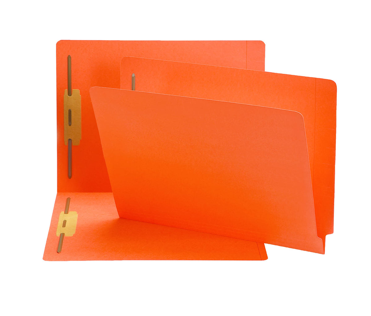 Smead Heavyweight End Tab Fastener File Folder, Shelf-Master® Reinforced Straight-Cut Tab, 2 Fasteners, Letter Size, Manila, 50 per Box (34215)