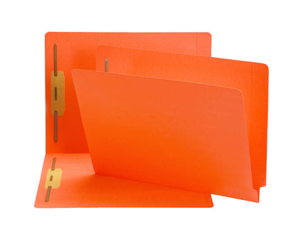 Smead Heavyweight End Tab Fastener File Folder, Shelf-Master® Reinforced Straight-Cut Tab, 2 Fasteners, Letter Size, Manila, 50 per Box (34215)