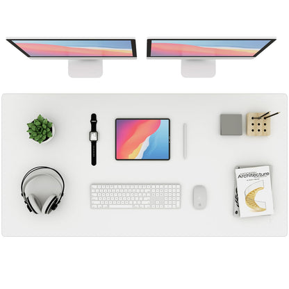 K KNODEL Large Office Desk Mat, Leather Mouse Pad (31.5"x15.7", Black)
