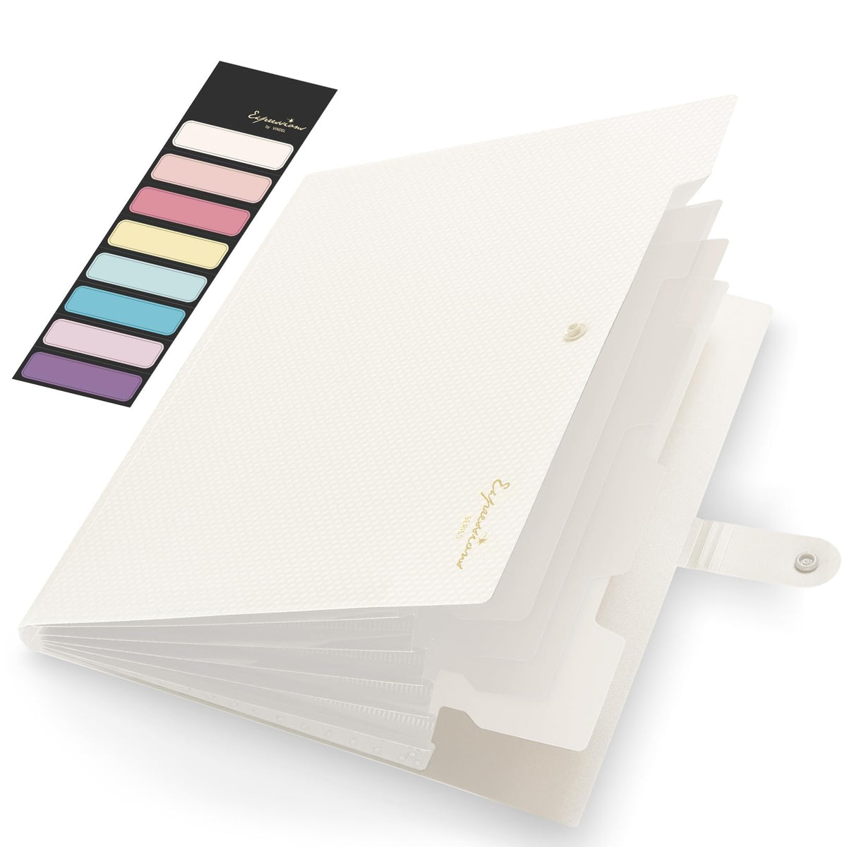 Sooez Accordion File Organizer, Expanding File Folder with Label, 5 Pocket