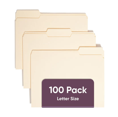 Smead File Folders Letter Sized, 1/3-Cut Tab, Assorted Positions, Letter Size Manila Folders, 200 Per Box
