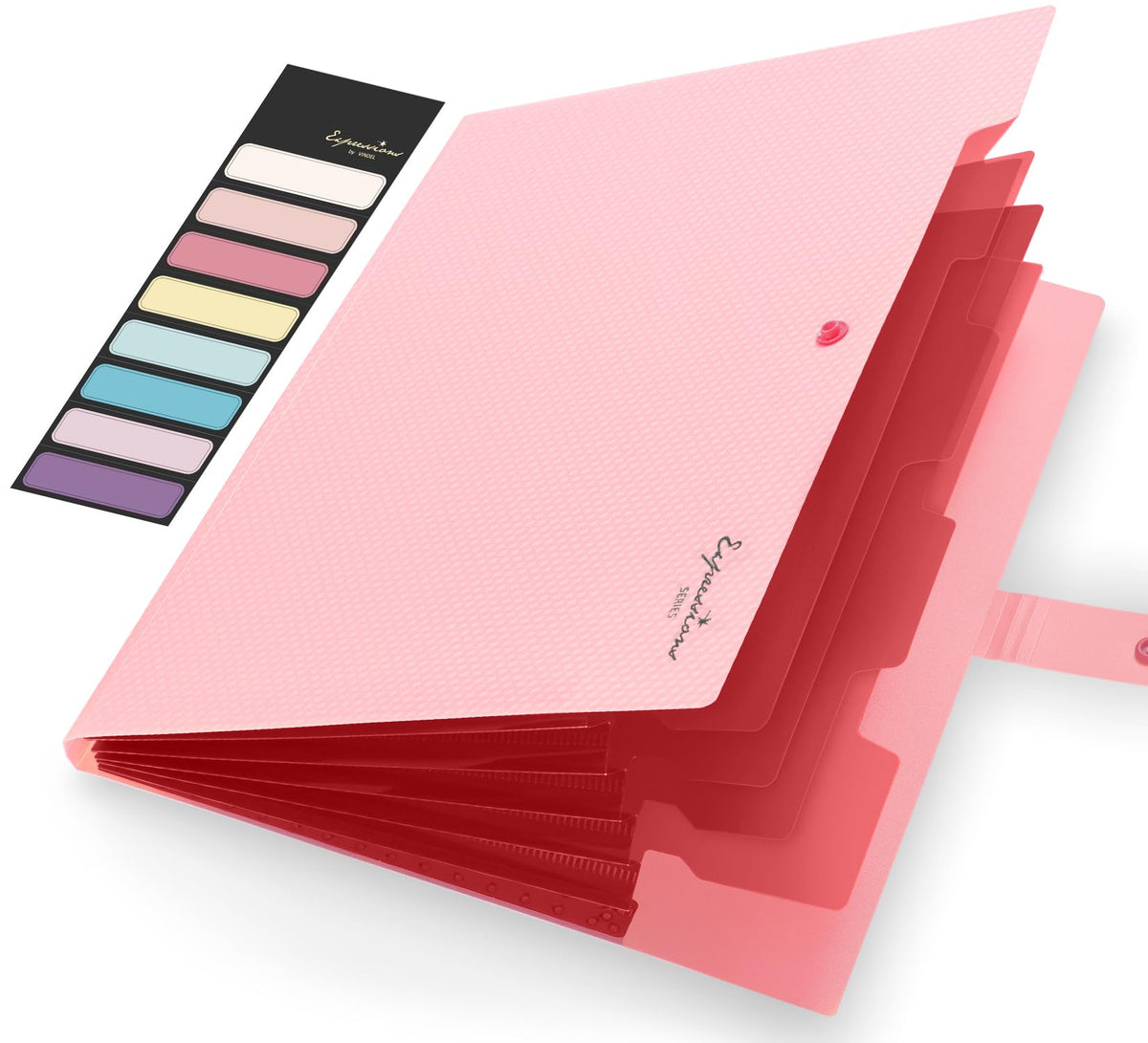 Sooez Accordion File Organizer, Expanding File Folder with Label, 5 Pocket