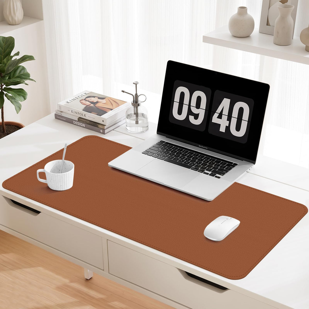 Leather Desk Mat, Desk Pad for Keyboard and Mouse Large Mouse Pads for Desk