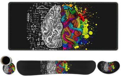 ToLuLu Extended Gaming Mouse Pad, Memory Foam Keyboard Mouse Wrist Rest Set