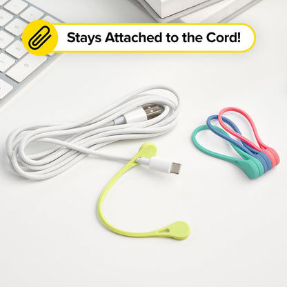 Wrap-It Storage MagnaTies 10pk Magnetic Silicone Ties for Cords