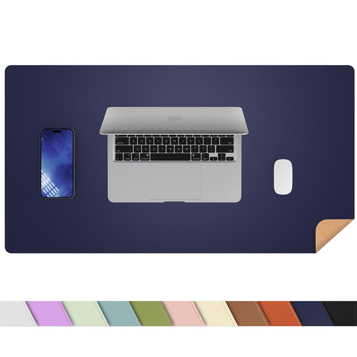 AFIING Large Desk Mat, 47" x 17", Black