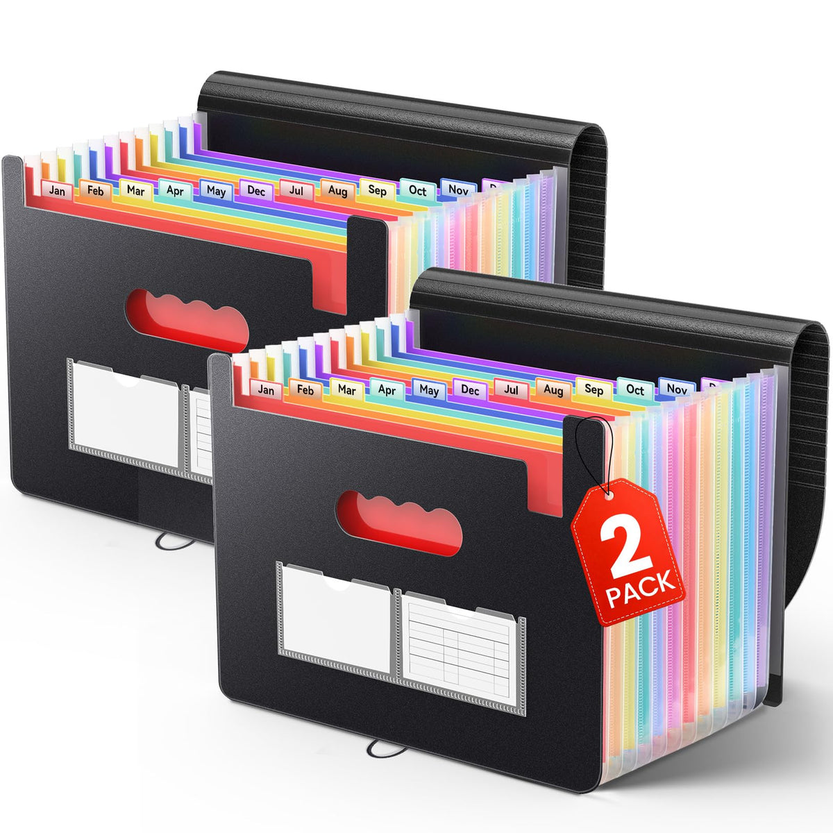 Sooez Accordion File Organizer, 13 Pocket Expanding File Folders, Letter/A4