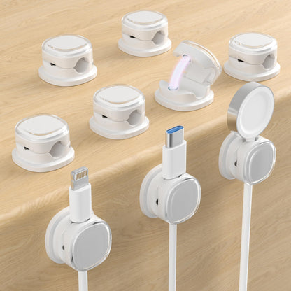 Magnetic Cable Clips, Cute Desk Charger Cord Holder