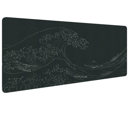 Bloss Blue Leather Desk Mat Protector,Leather Mouse Pad,Laptop Protector Desks Mat,Office Desks Mats,Keyboard Desks Mats,Computer Mat,Dual-Side Waterproof Desk Writing Pad for Office/Home.23.6"x 13.8"