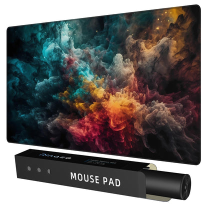 Rinaze Extra Large Gaming Mouse Pad with Black Topographic, XXL Mousepad, Big Mouse Mat Desk Pad, Non Slip Keyboard Pad for Gaming Computer Laptop PC Office Desk Accessories