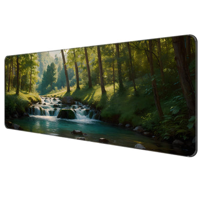 Large Thin Mouse Pad with Stitched Edges, Galaxy Space