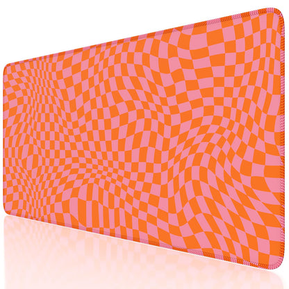 iCasso Desk Mat,Cute Desk Cover for Women,35.4x15.7in,Checkered