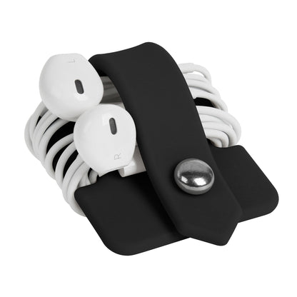 Headphone Case Cord Organizer Earbuds Holder Earphones Case Wrap Winder Headset Keeper Cord Manager Cable Organizer Black
