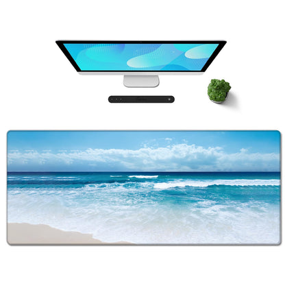 Galdas Mouse Pad For Gaming,Forest Background Pattern XXL XL Large Mouse Mat Long Extended MousePad Desk Mat Non-Slip Rubber Mice Pads Stitched Edges Thin (31.5 x 11.8 x 0.12 Inches) Tree