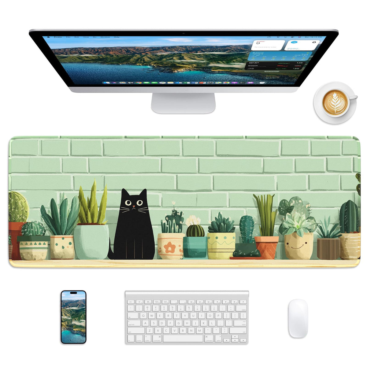 Mouse Pad 31.5x11.8in Large Desk Mat Non-Slip for Office