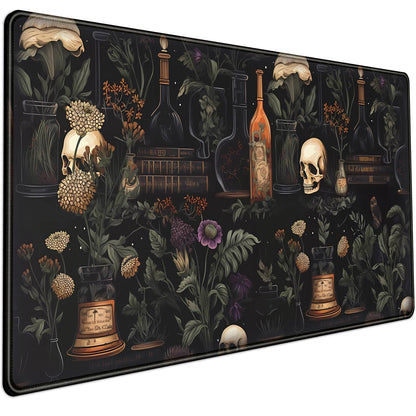 Boho Aesthetic Desk Mat Wildflowers Large Mouse Pad Gaming Desk Pad, XXL Keyboard Mat Full Desktop Women Office Desk Accessories with Stitched Edges Anti-Slip Funny Deskpad, 31.5 X 15.8 in