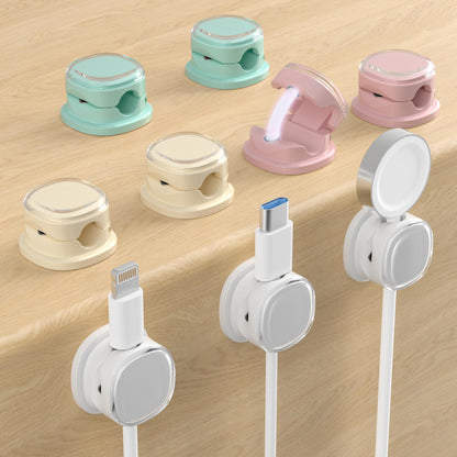 Magnetic Cable Clips, Cute Desk Charger Cord Holder