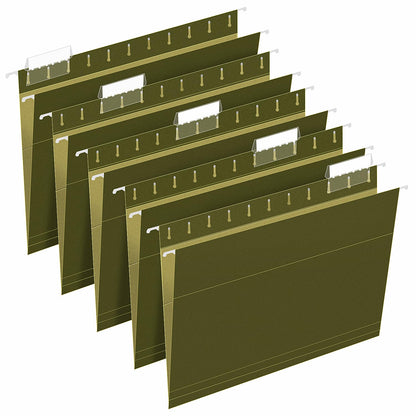Extra Capacity Hanging File Folders, RAZCC 30 Pack Letter Size Reinforced Hanging Folders with Heavy Duty 3 Inch Expansion for Bulky Files, Filing Cabinet, Adjustable Tabs, Green
