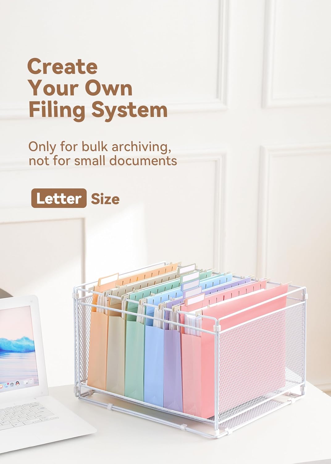 SortRax Plastic Hanging File Folders, 2" Expansion, Letter Size, Pastel