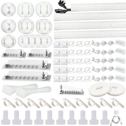 311Pcs Cable Management Organizer Kit 4 Cable Sleeve Split
