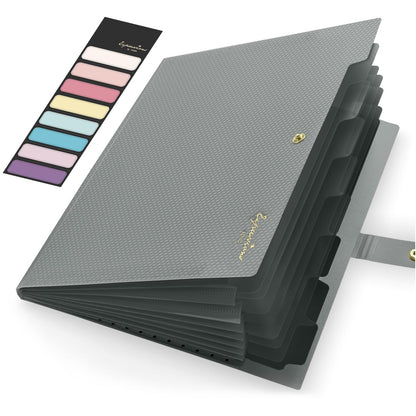 Sooez Accordion File Organizer, Expanding File Folder with Label, 5 Pocket