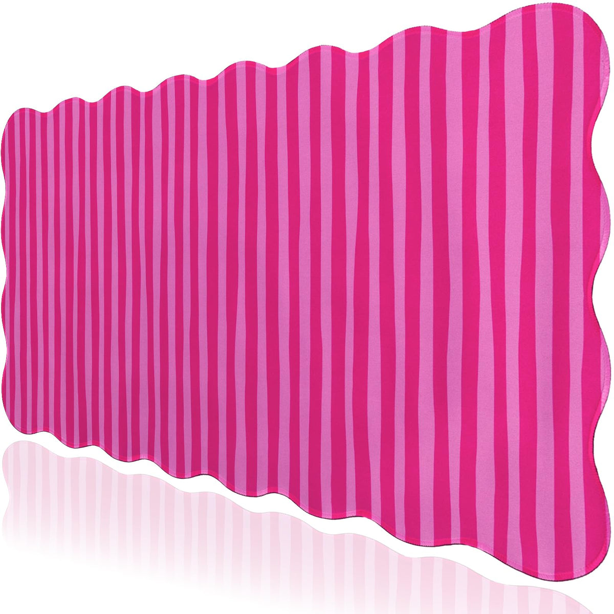 L-SPOUTTO Pink Mouse Pad,Geometric Desk Mat XXL Large Scalloped Gaming Mousepad,35.4x15.7in Non-Slip Rubber Base Keyboard Pad Waterproof Desktop Mat for Laptop Computer Game Home Office-Checkered