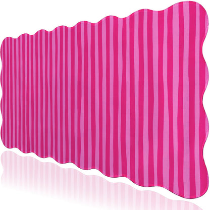 L-SPOUTTO Pink Mouse Pad,Geometric Desk Mat XXL Large Scalloped Gaming Mousepad,35.4x15.7in Non-Slip Rubber Base Keyboard Pad Waterproof Desktop Mat for Laptop Computer Game Home Office-Checkered
