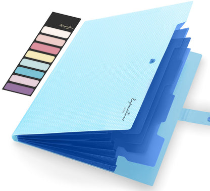 Sooez Accordion File Organizer, Expanding File Folder with Label, 5 Pocket