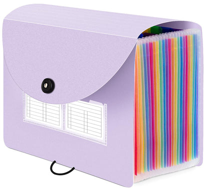 Sooez 24 Pockets Expanding File Folder, Accordion File Organizer, Letter/A4