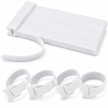 70pcs Cable Ties Reusable Black and White Wire Ties Cable Management Cord Ties Reusable for Electronics Hook and Loop Cable Ties for Computer 4 6 8 Inch
