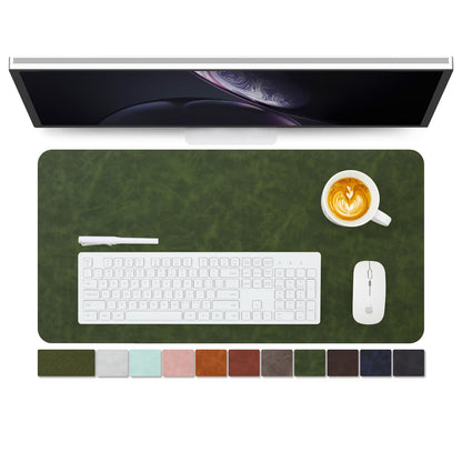 Distressed Leather Desk Mat - Non-Slip PU Desk Pad for Office and Home - Desk Organization and Accessories - Ideal for Large Mouse Pad and Desk Mats on Top of Desks(Tan,31.5"x 15.7")