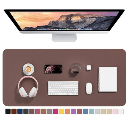 Hsurbtra Desk Pad, 30" x 14" PU Leather Desk Mat, XL Extended Mouse Pad, Waterproof Desktop Blotter Protector, Non-Slip Ultra Thin Large Laptop Keyboard Writing Mat for Office Home, Pink