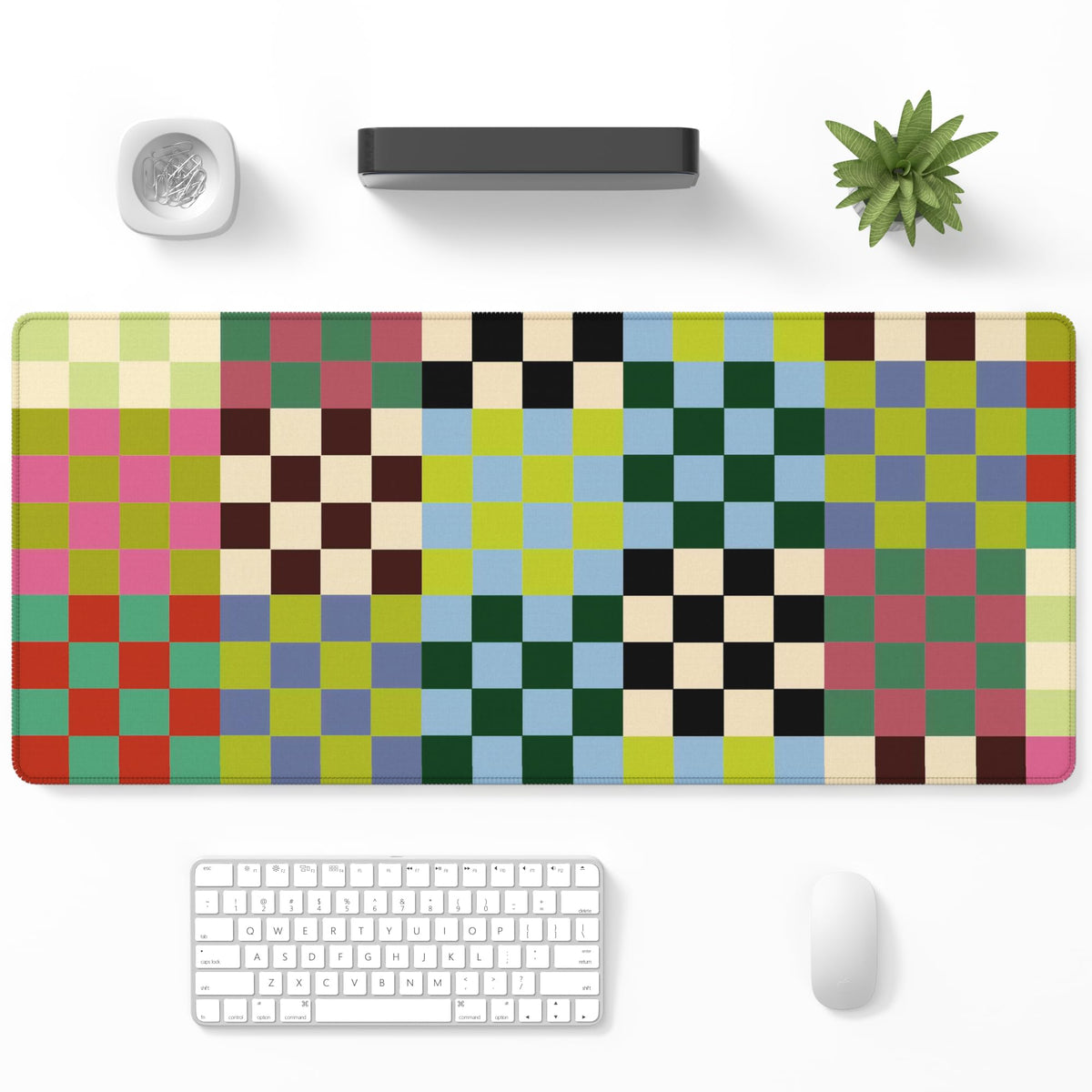 Desk Mat, Large Gaming Mouse Pad, 32" x 12", Boho Retro Floral