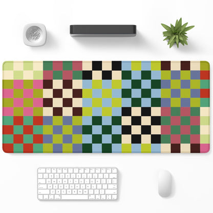 Desk Mat, Large Gaming Mouse Pad, 32" x 12", Boho Retro Floral