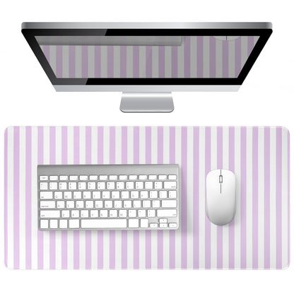 Green Striped Desk Mat Large Mouse Pad Cute Desk Pad Keyboard Computer Mat