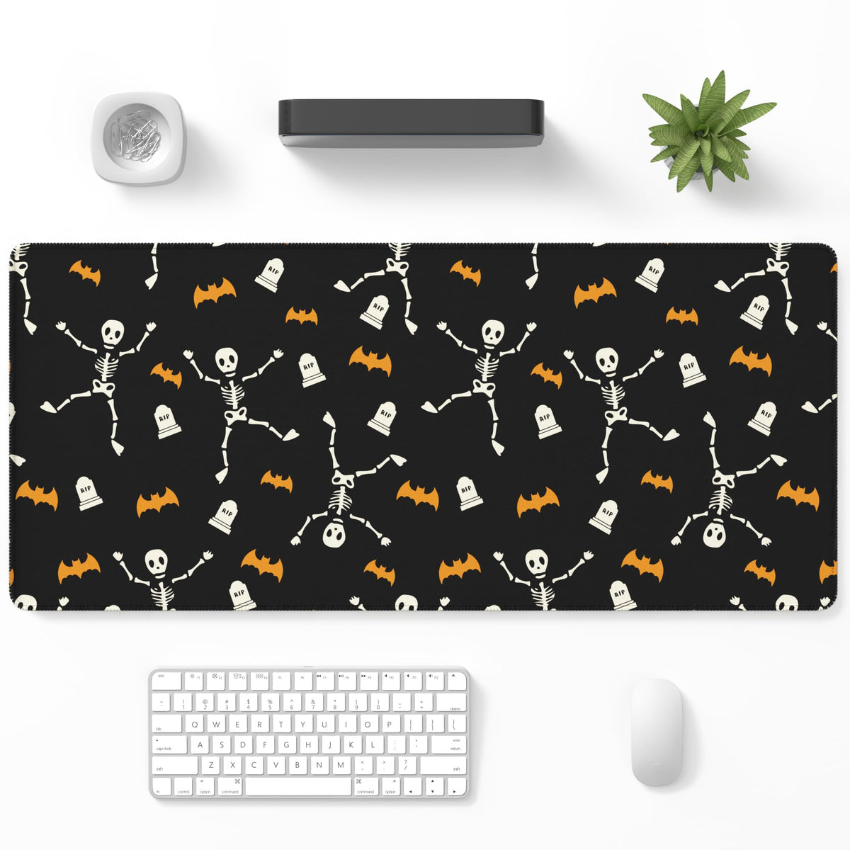 Desk Mat, Large Gaming Mouse Pad, 32" x 12", Boho Retro Floral