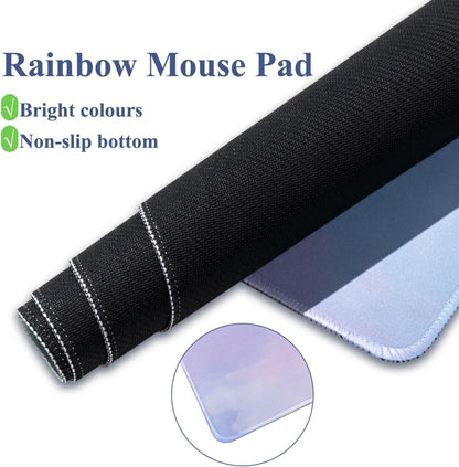 Gaming Desk Mat with Keyboard Wrist Rest Set, 4 in 1 Mouse Pad Set