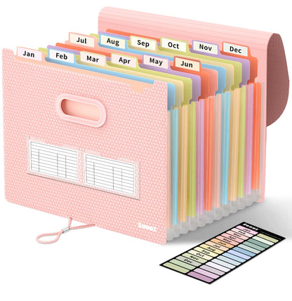 Sooez Accordion File Organizer, 13-Pocket Expanding File Folder Letter Size