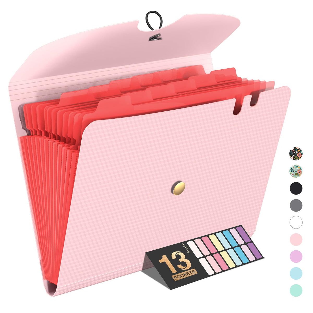 Sooez Expanding File Folders, 13 Pocket Accordion File Organizer, Letter/A4