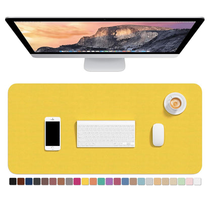 Hsurbtra Desk Pad, 30" x 14" PU Leather Desk Mat, XL Extended Mouse Pad, Waterproof Desktop Blotter Protector, Non-Slip Ultra Thin Large Laptop Keyboard Writing Mat for Office Home, Pink