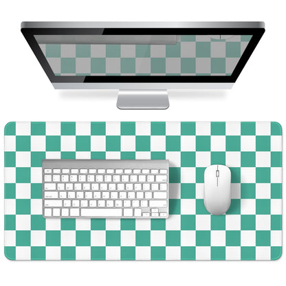 Green Striped Desk Mat Large Mouse Pad Cute Desk Pad Keyboard Computer Mat